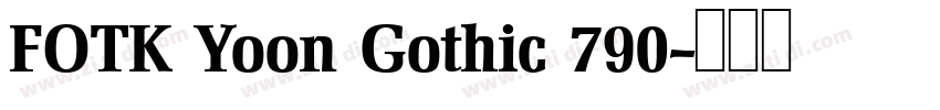 FOTK Yoon Gothic 790字体转换